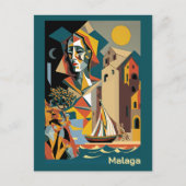 Kubist Malaga Postkarte (Vorderseite)