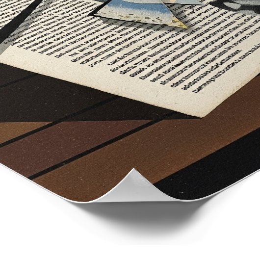 Kubistin Stilllebenskunst Poster (Ecke)