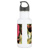 Kubistische Abstrakte Rose Trinkflasche (Rückseite)