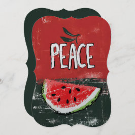 Kubistische Elegance mit Graffiti Peace Spirit inf Einladung