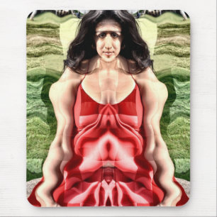 Kubistische Frau Mousepad