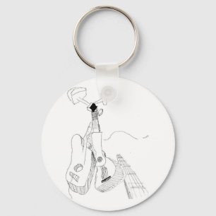 Kubistische Gitarren Schlüsselanhänger