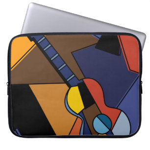 kubistische Gitarren Surrealismus Malerei. Laptopschutzhülle