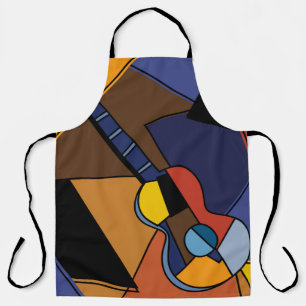 kubistische Gitarren Surrealismus Malerei. Schürze