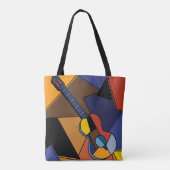 kubistische Gitarren Surrealismus Malerei. Tasche (Rückseite)