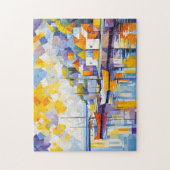 Kubistische Hafenlandschaft mit Booten Puzzle (Vertikal)