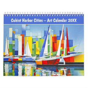 Kubistische Hafenstädte – Kunstkalender 2026 Kalender