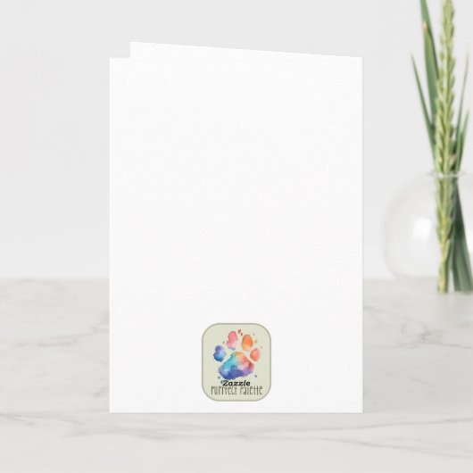 Kubistische Katze: Sonnenuntergang in Venezianisch Dankeskarte (Rückseite)