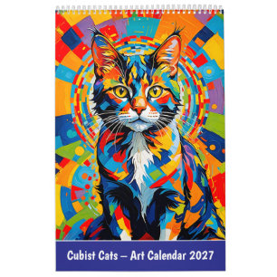 Kubistische Katzen – Kunstkalender Kalender