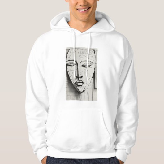 Kubistische Kunst - Einzigartiges abstraktes Desig Hoodie (Vorderseite)