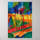 Kubistische Landschaft | Fritz Schaefler Poster (Vorne)