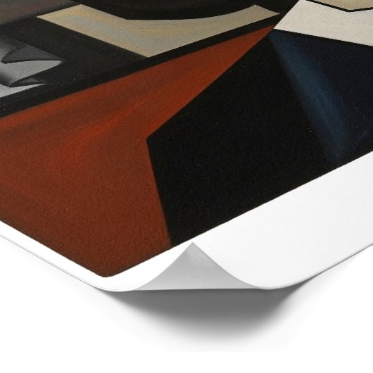 kubistische Portraitkunst Poster (Ecke)