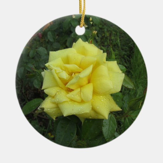 Kubistische Rose Keramik Ornament (Vorne)