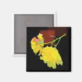 Kubistische Rose Magnet (Vorderseite/Rückseite)