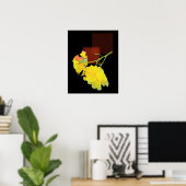 Kubistische Rose Poster (Heimbüro)