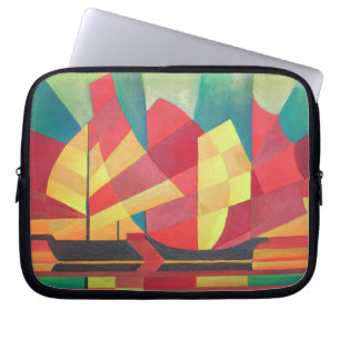 Kubistischer Abstrakte von Junk Sails und Ocean Sk Laptopschutzhülle