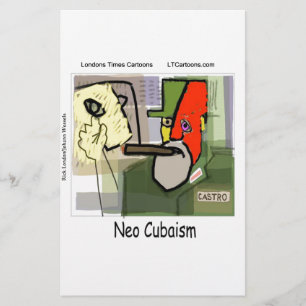 Kubistischer Castro NeoKubismus Lustig Briefpapier