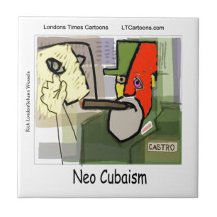 Kubistischer Castro NeoKubismus Lustig Fliese