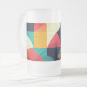 Kubistischer Fisch 473 mg Mattglas Bierglas (Vorderseite Links)