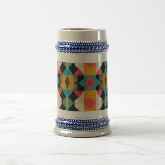 kubistischer Fisch Bierglas (Mittel)