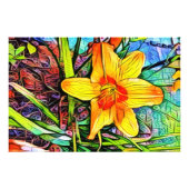 Kubistischer Garten: Eine Abstrakte Blumenoase Fotodruck (Vorne)