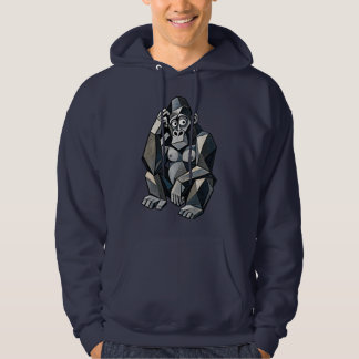 Kubistischer Gorilla Abstrakte Geometrische Kunst Hoodie