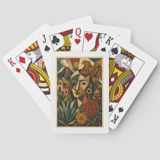 Kubistisches Erbe Mexikos Spielkarten (Rückseite)