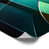 Kubistisches Erbe Rom - Modernes geometrisches Kol Poster (Ecke)