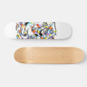 Kubistisches Hundeschilddeck Skateboard (Horizontal)