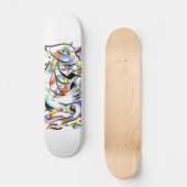 Kubistisches Hundeschilddeck Skateboard (Vorderseite)