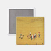Kublai Khan Hunting, Yuan-Dynastie Magnet (Vorderseite/Rückseite)