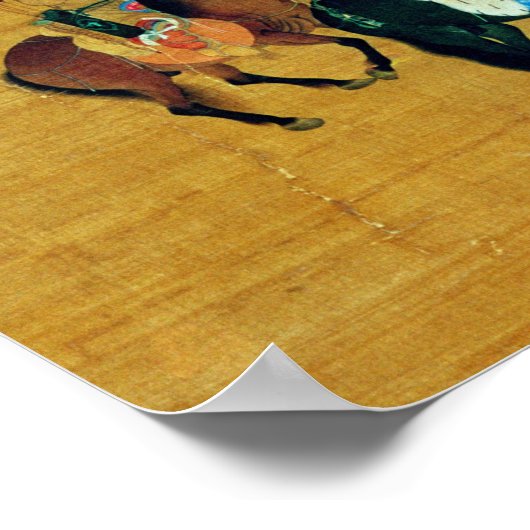 Kublai Khan Hunting, Yuan-Dynastie Poster (Ecke)