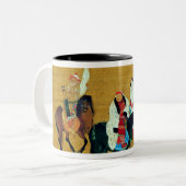 Kublai Khan Jagd, Yuan-Dynastie Zweifarbige Tasse (Vorderseite Links)