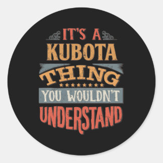Kubota Name Runder Aufkleber