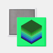 Kubus 3D-Muster Magnet (Vorderseite/Rückseite)