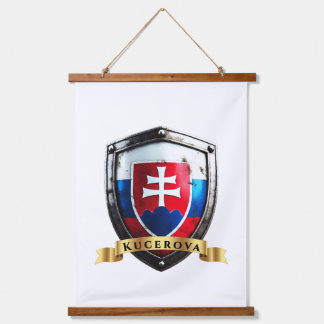 Kucerova Slovakia National Heritage Shield Wandteppich Mit Holzrahmen