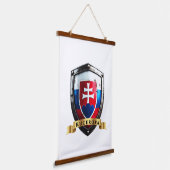 Kucerova Slovakia National Heritage Shield Wandteppich Mit Holzrahmen (Gewinkelt)