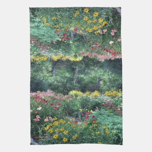 Küche 2018 des Spätsommer-Gartens Sandy u. Toms Geschirrtuch (Vertikal)