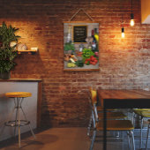 Küche (anpassbar) wandteppich mit holzrahmen