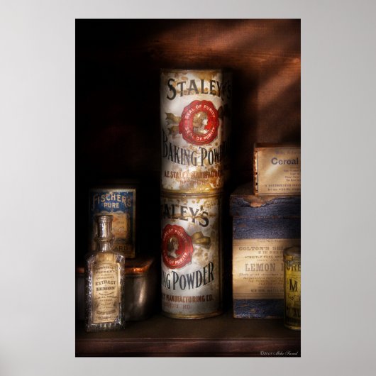 Küche - Backpulver und Zitronenextrakt Poster (Vorne)