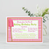 Küche Backwaren Geburtstag Einladungen (Stehend Vorderseite)