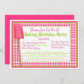 Küche Backwaren Geburtstag Einladungen (Vorne/Hinten)