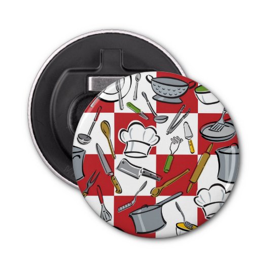 Küche bearbeitet Karo Flaschenöffner (Vorderseite)