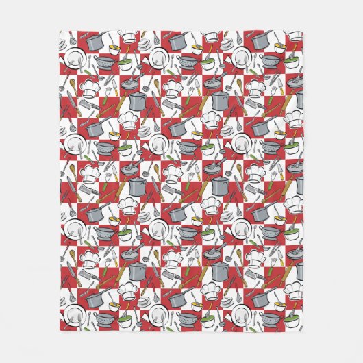 Küche bearbeitet Karo Fleecedecke (Vorderseite)