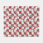 Küche bearbeitet Karo Fleecedecke (Vorderseite (Horizontal))