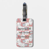 Küche bearbeitet Karo Gepäckanhänger (Rückseite vertikal)