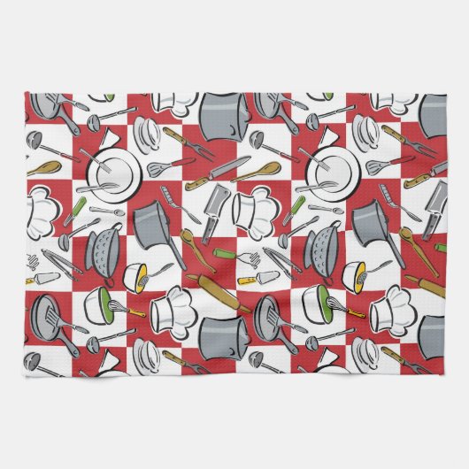 Küche bearbeitet Karo Geschirrtuch (Horizontal)