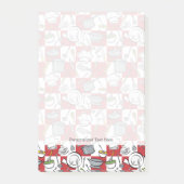 Küche bearbeitet Karo Post-it Klebezettel (Vorderseite)