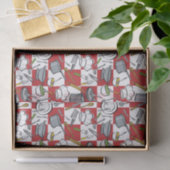 Küche bearbeitet Karo Seidenpapier (Geschenk)