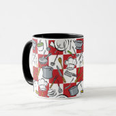 Küche bearbeitet Karo Tasse (Vorderseite Links)